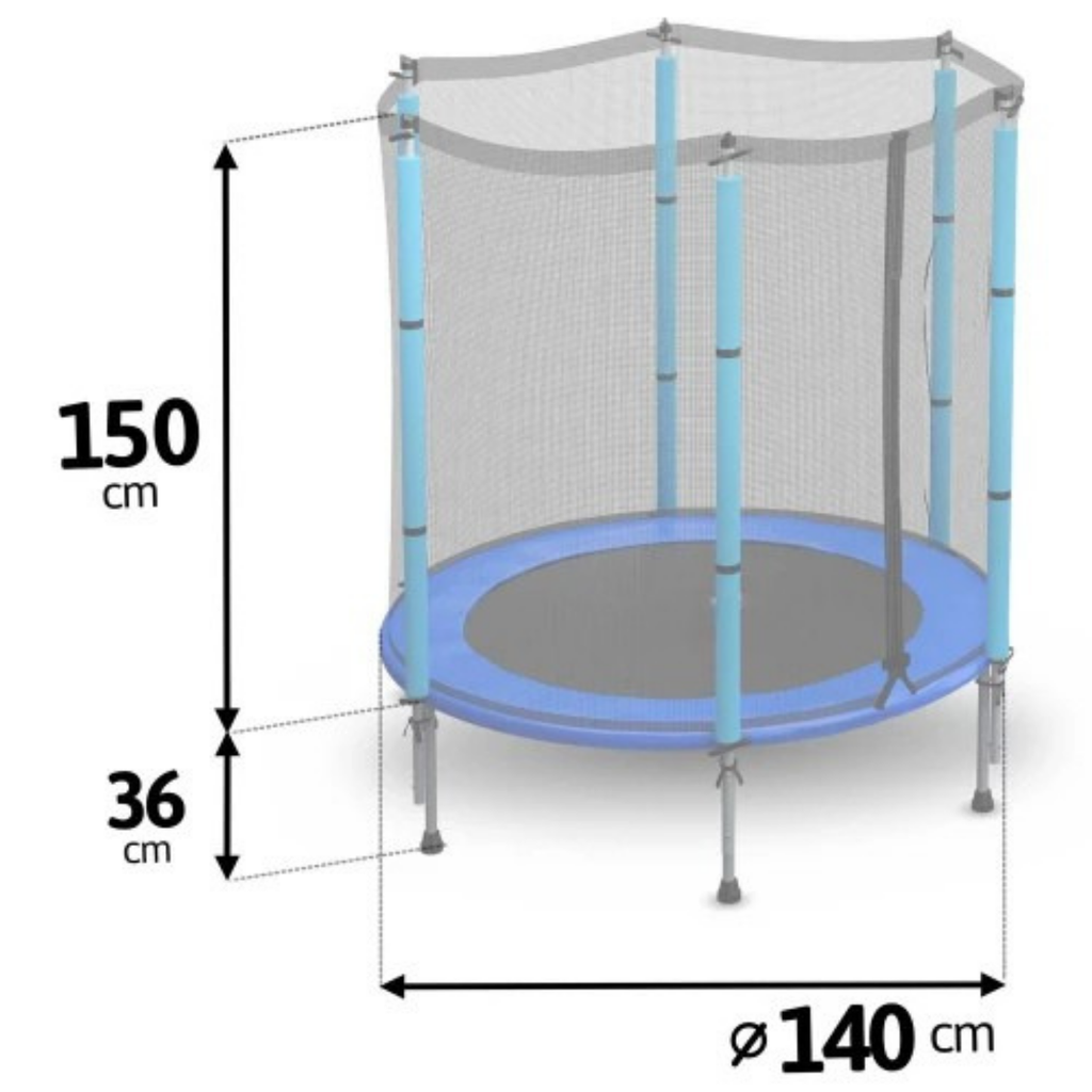 Trampoline enfant avec filet de sécurité 140cm | AIR START