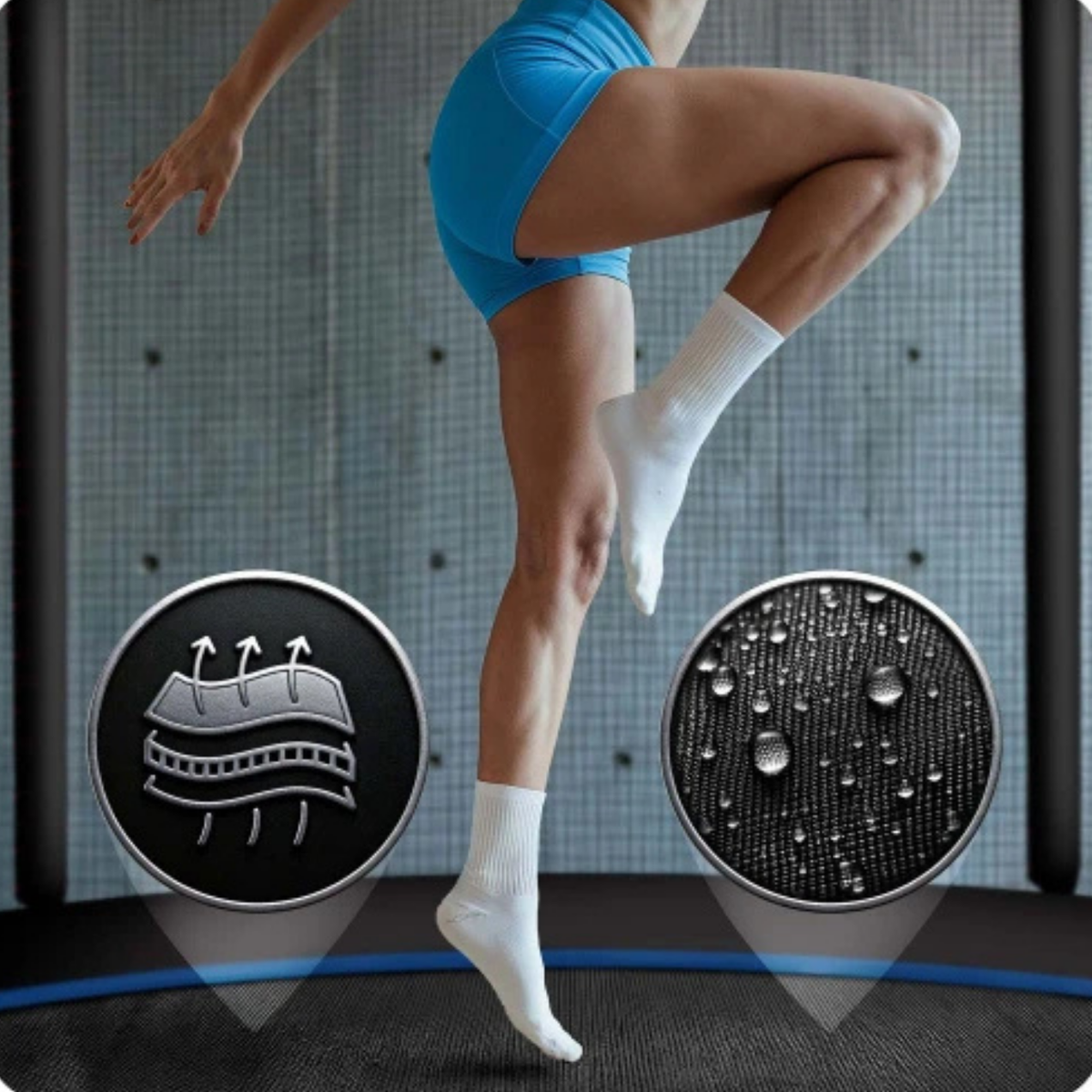 Trampoline enfant 312 cm avec filet et échelle | AIR FAMILY
