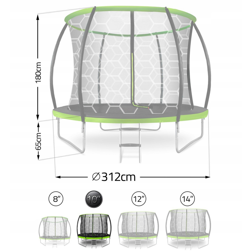 Trampoline enfant avec filet intérieur 312cm | AIR PRO