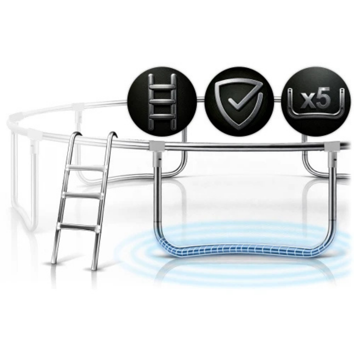 Trampoline de jardin avec filet de sécurité 435cm | AIR FAMILY