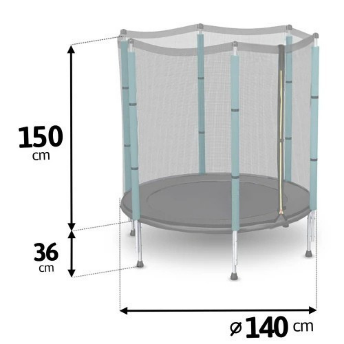 Trampoline enfant avec filet de sécurité 140cm | AIR START