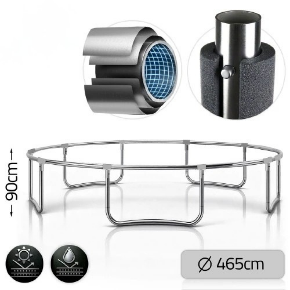 Trampoline de jardin avec filet de sécurité 435cm | AIR FAMILY