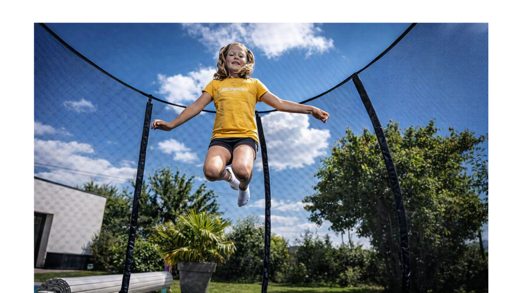 Trampoline de jardin profilé 252 cm avec filet intérieur | AIR PRO