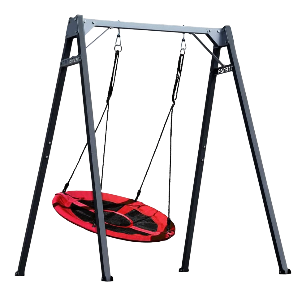 Portique balançoire acier thermolaqué avec nid d'oiseau | AIR SPORT